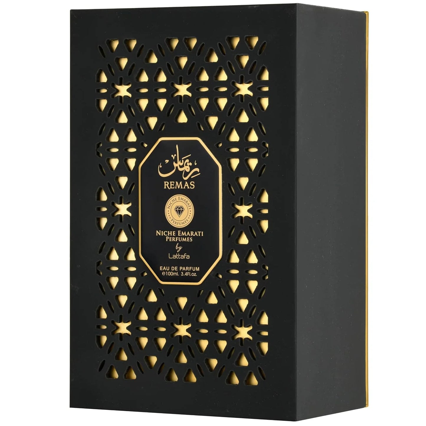 Lattafa Niche Emarati Remas – Fruity, Floral, Woody, Amber – Eau de Parfum for Everyone, 3.4 Ounce / 100 ml