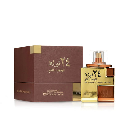 Lattafa 24 Carat Pure Gold Eau De Parfum Spray for Unisex 3.4 Ounce