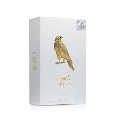 Lattafa Perfumes Shaheen Gold for Unisex Eau de Parfum Spray, 3.4 Ounce
