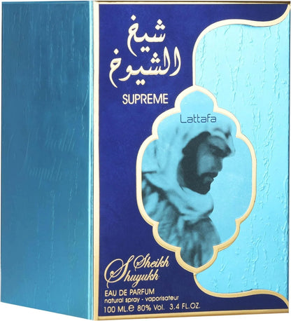 Lattafa Sheikh Al Shuyukh Supreme – Spicy, Sweet, Woody, Amber – Eau de Parfum Spray Long-Lasting Fragrance for Unisex, 3.4 Ounce / 100 ml