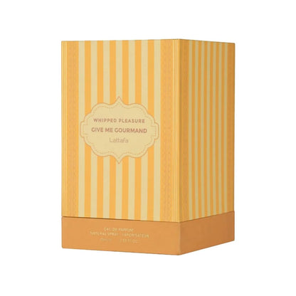 Lattafa Whipped Pleasure Eau de Parfum, Give Me Gourmand Collection, Spray Form, 75ml, Whipped Cream, Caramel & Vanilla Scent, Long-lasting