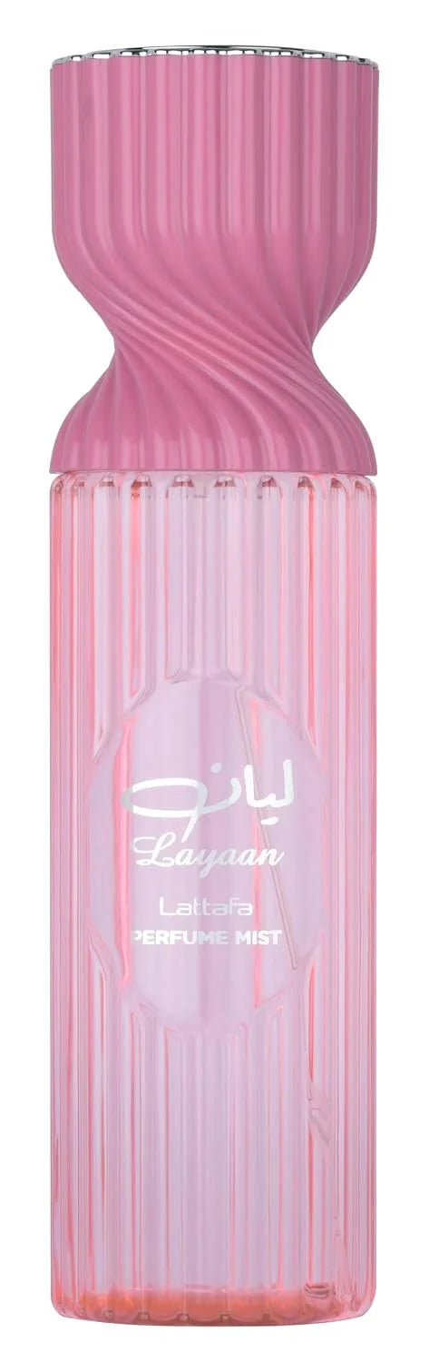 Lattafa Layaan Perfume Mist 250ml – Floral Body Spray with Delicate Rose Petals, Soft Musk & Fresh Accords for a Light, Romantic, Everyday Scent