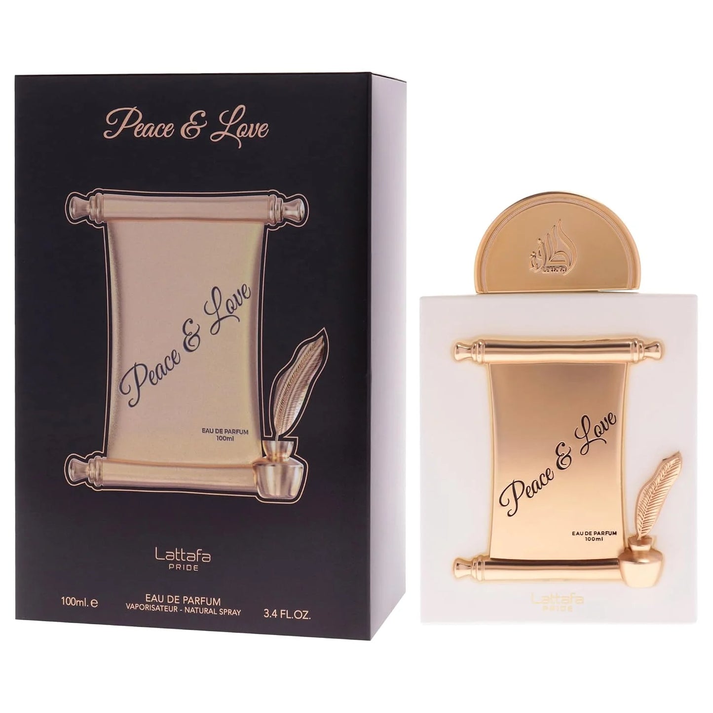 Lattafa Pride Peace & Love for Unisex Eau de Parfum Spray, 3.4 Ounce / 100 ml