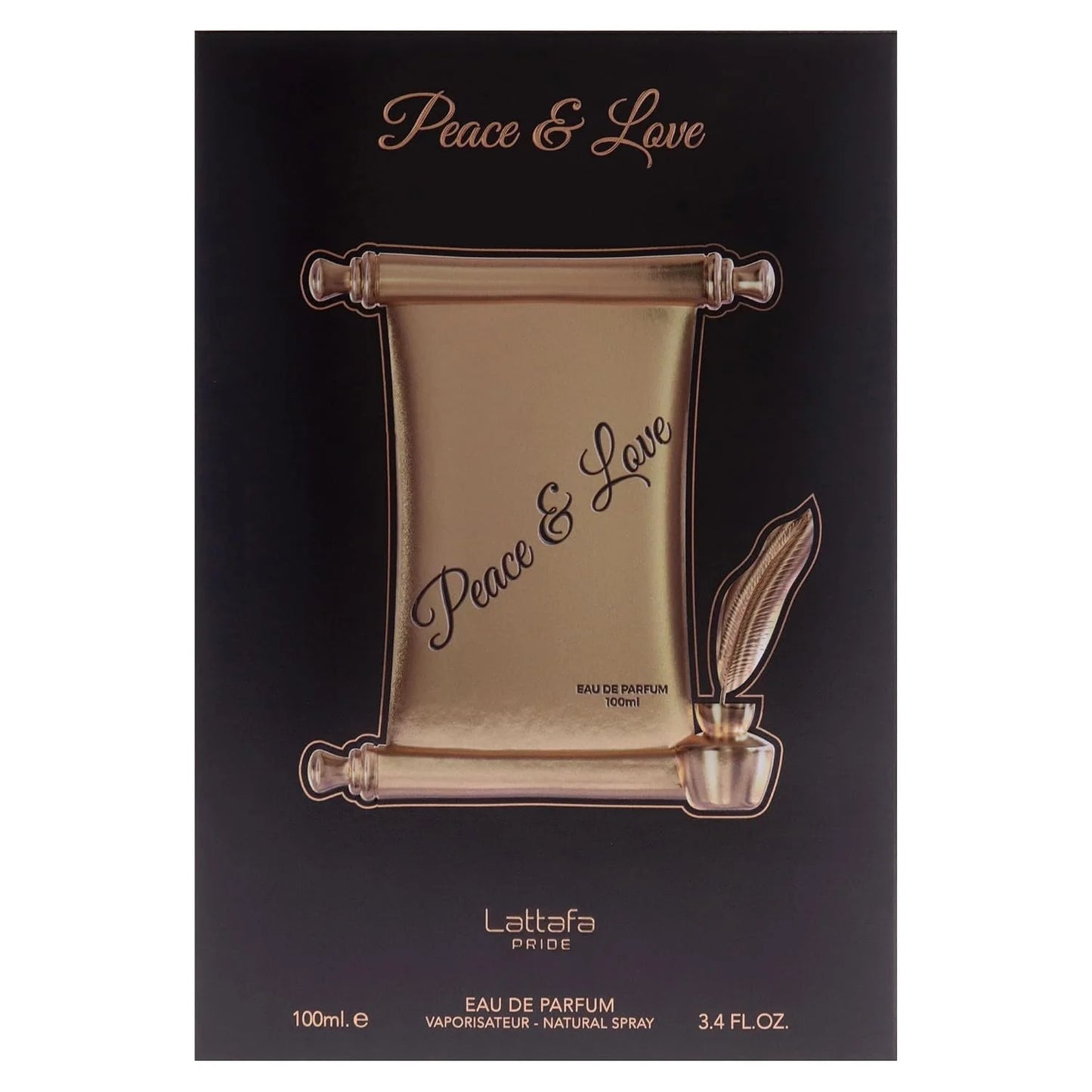 Lattafa Pride Peace & Love for Unisex Eau de Parfum Spray, 3.4 Ounce / 100 ml