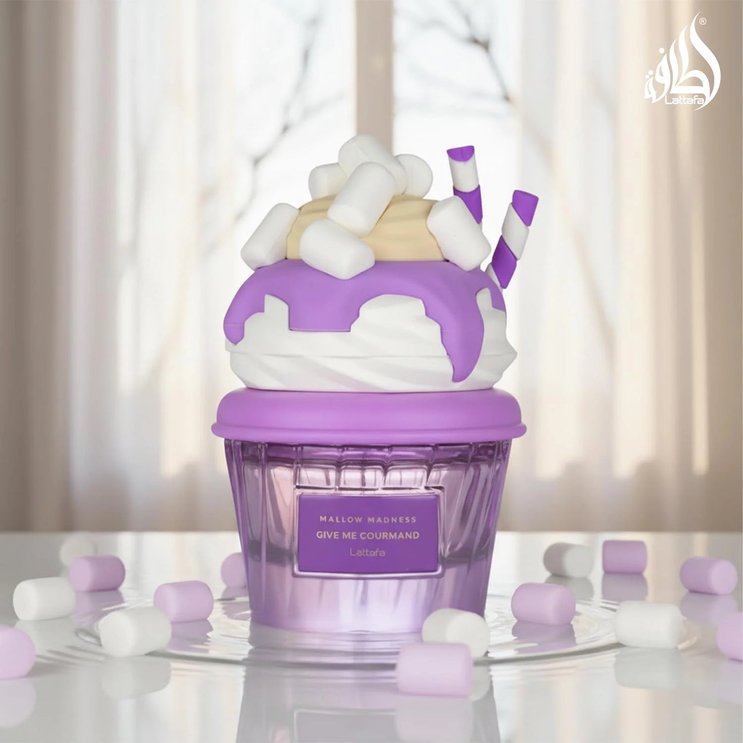 Lattafa Mallow Madness Eau de Parfum Give Me Gourmand Collection, Sweet Gourmand Fragrance, Marshmallow & Vanilla, Spray Form, 75ml, Long-lasting