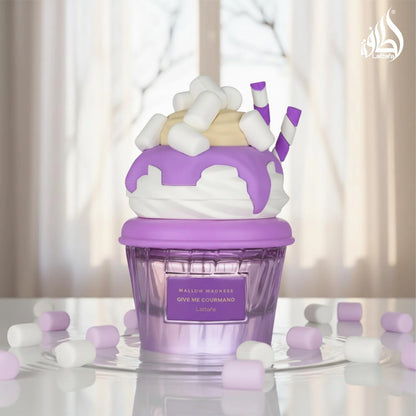 Lattafa Mallow Madness Eau de Parfum Give Me Gourmand Collection, Sweet Gourmand Fragrance, Marshmallow & Vanilla, Spray Form, 75ml, Long-lasting