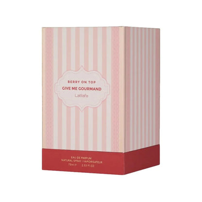Lattafa Berry On Top Eau de Parfum, Give Me Gourmand Collection, Fruity Berry & Vanilla Cream Scent, Spray Form, 75ml