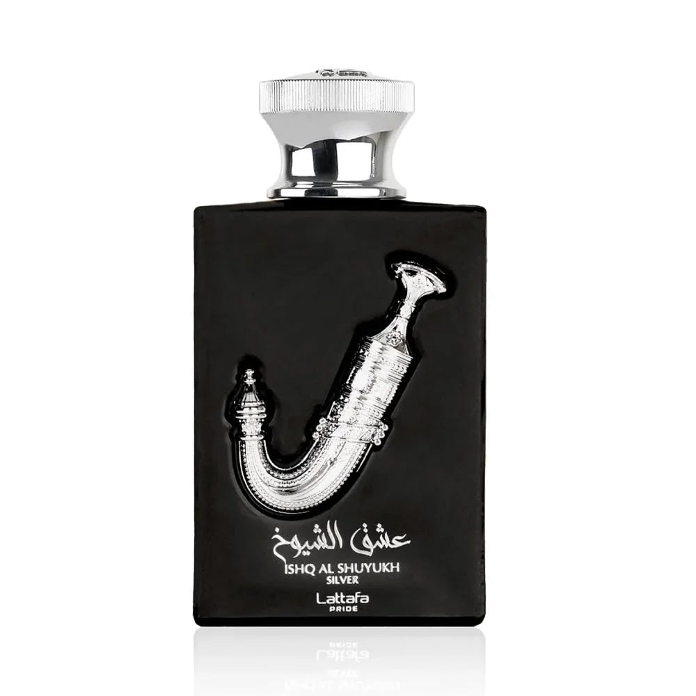 Lattafa Perfumes Ishq Al Shuyukh Silver for Unisex Eau de Parfum Spray, 3.4 Ounce