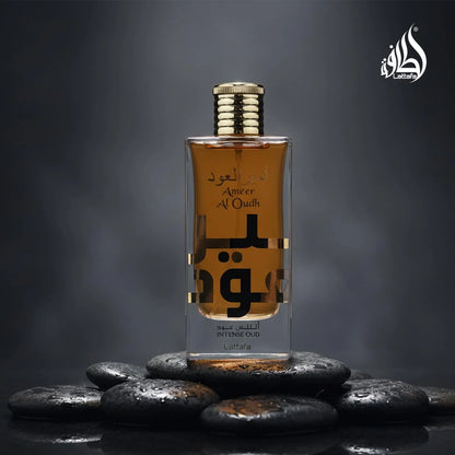 Lattafa Ameer Al Oud Intense Oud for Unisex Eau de Parfum Spray, 3.4 Ounce