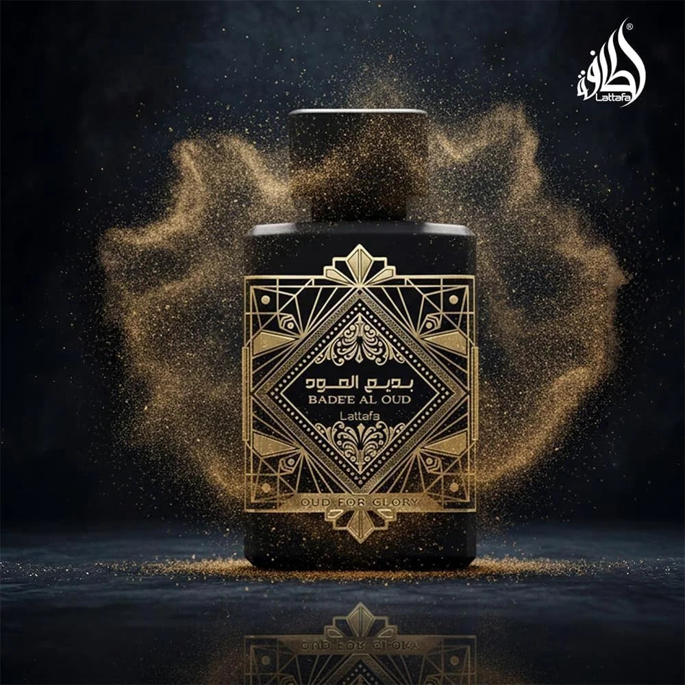 Lattafa Perfumes Bade'e Al Oud, Oud for Glory for Unisex Eau de Parfum Spray, 3.4 Ounce