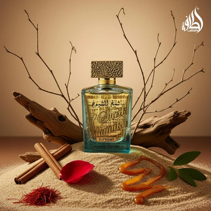 Lattafa Sheikh Al Shuyukh Supreme – Spicy, Sweet, Woody, Amber – Eau de Parfum Spray Long-Lasting Fragrance for Unisex, 3.4 Ounce / 100 ml