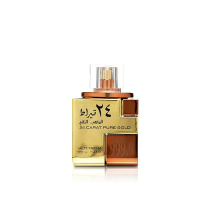 Lattafa 24 Carat Pure Gold Eau De Parfum Spray for Unisex 3.4 Ounce