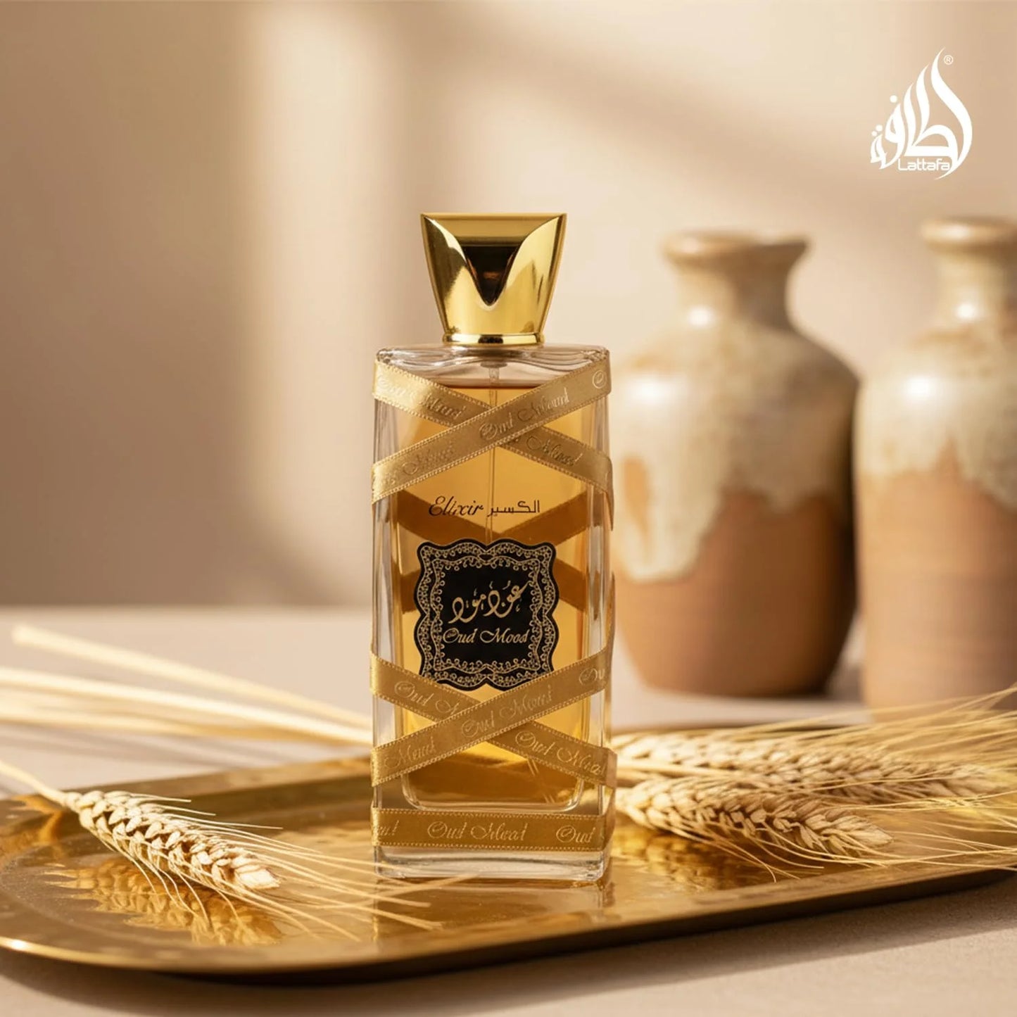 Lattafa Oud Mood Elixir for Unisex Eau de Parfum Spray, 3.4 Ounce / 100 ml