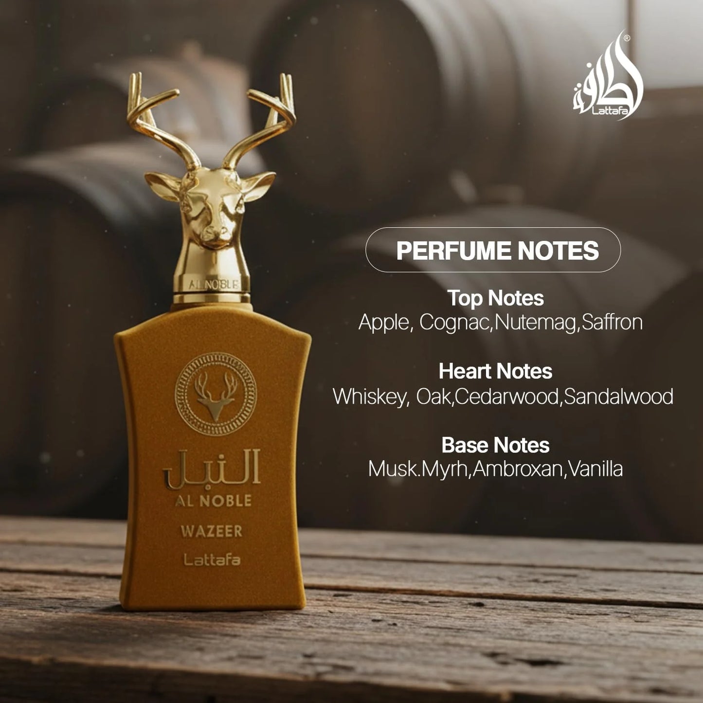 Lattafa Al Noble Wazeer Eau De Parfum Spray 3.4 Ounce (Unisex)