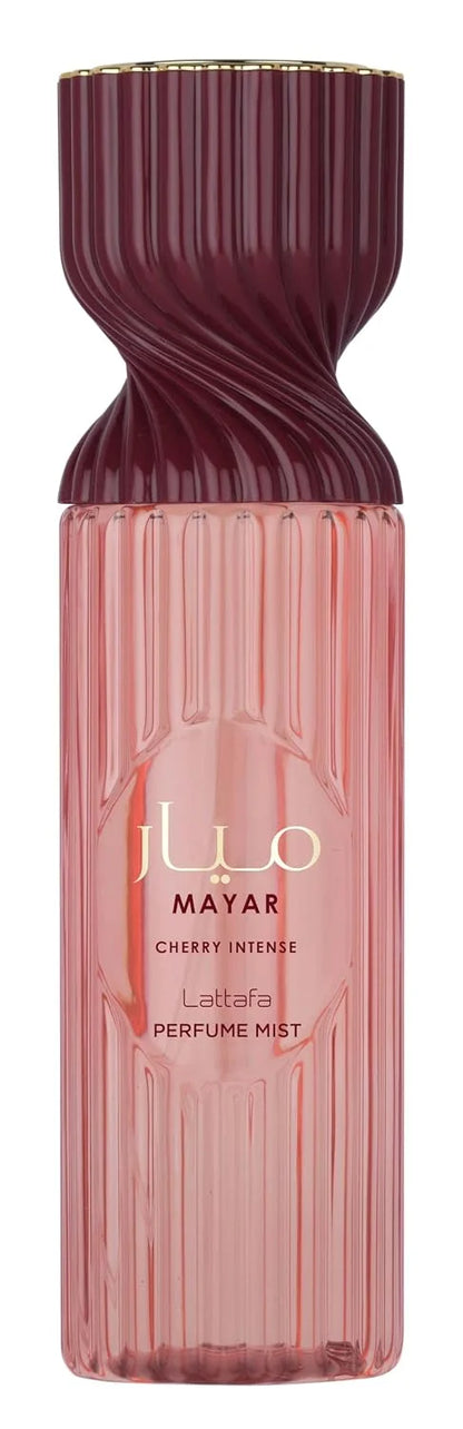 Lattafa Mayar Cherry Intense Perfume Mist 250ml – Sweet Gourmand Body Spray with Strawberry, Bergamot, Cherry Jam, Cacao, Vanilla, Patchouli & Amber Notes