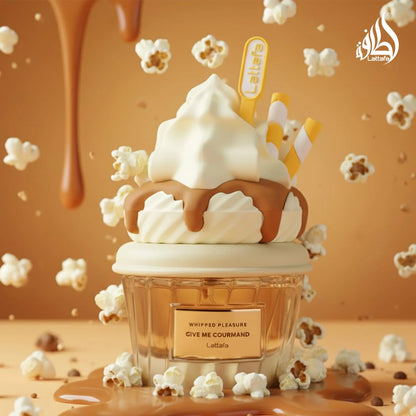 Lattafa Whipped Pleasure Eau de Parfum, Give Me Gourmand Collection, Spray Form, 75ml, Whipped Cream, Caramel & Vanilla Scent, Long-lasting