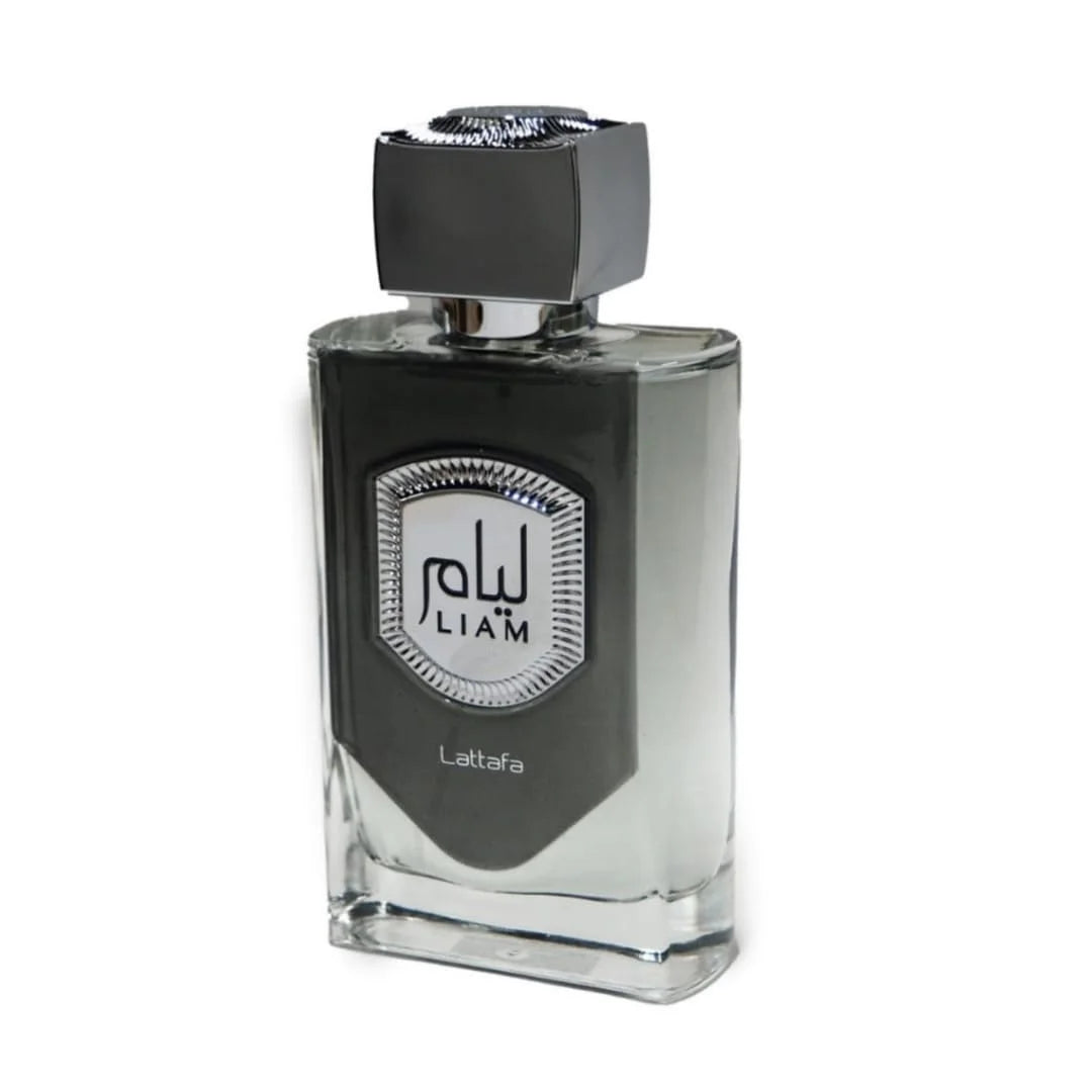 Lattafa Liam Grey for Unisex Eau de Parfum Spray, 3.4 Ounce / 100 ml