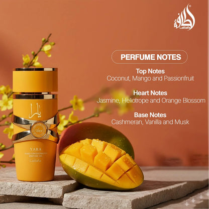 Lattafa Yara Tous – Fruity, Tropical, Floral, Musky – Pure Concentrated Perfume Oil Long-Lasting Fragrance for Women, 0.67 Ounce / 20 ml