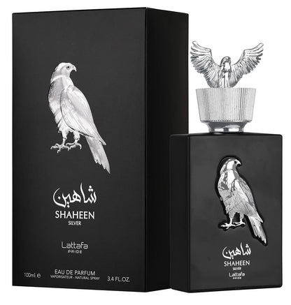 Lattafa Perfumes Shaheen Silver for Unisex Eau de Parfum Spray, 3.4 Ounce