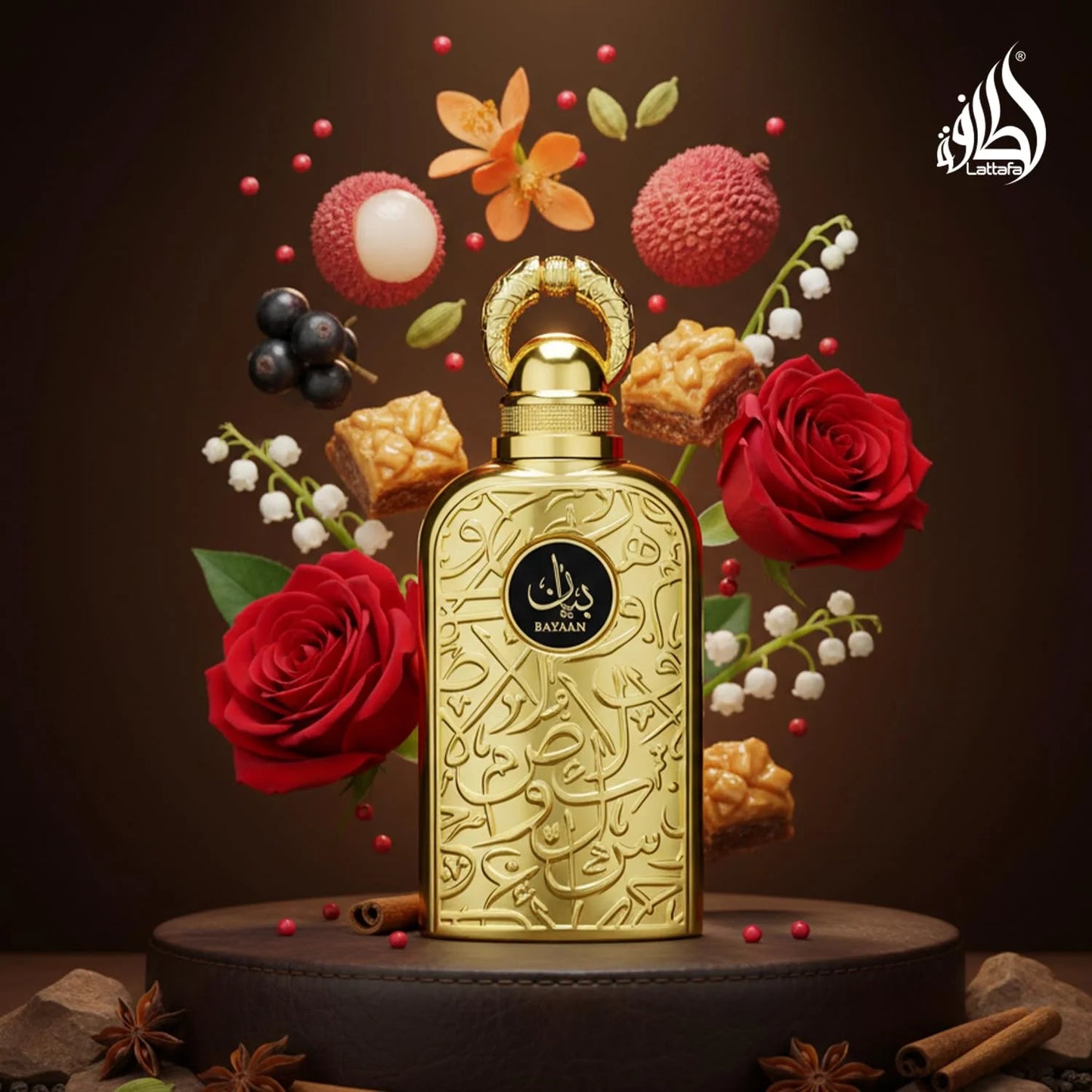 Lattafa Bayaan Eau de Parfum Spray for Women, 3.4 Ounce
