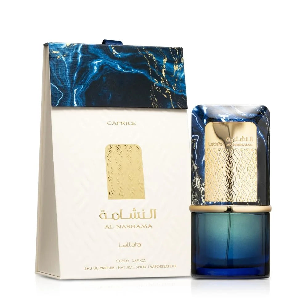 Lattafa Al Nashama Caprice Eau de Parfum Spray for Unisex, 3.4 Ounce