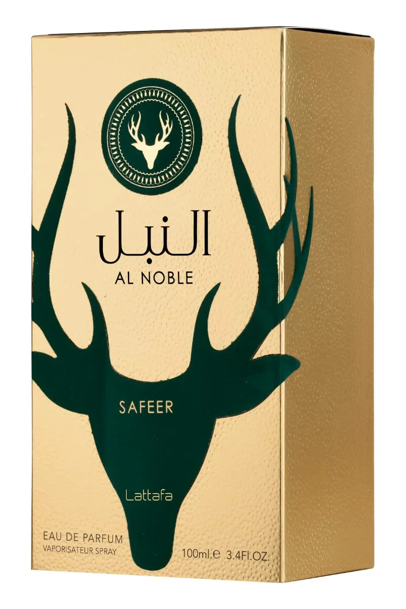 Lattafa Al Noble Safeer Eau de Parfum Spray for Unisex, 3.4 Ounce