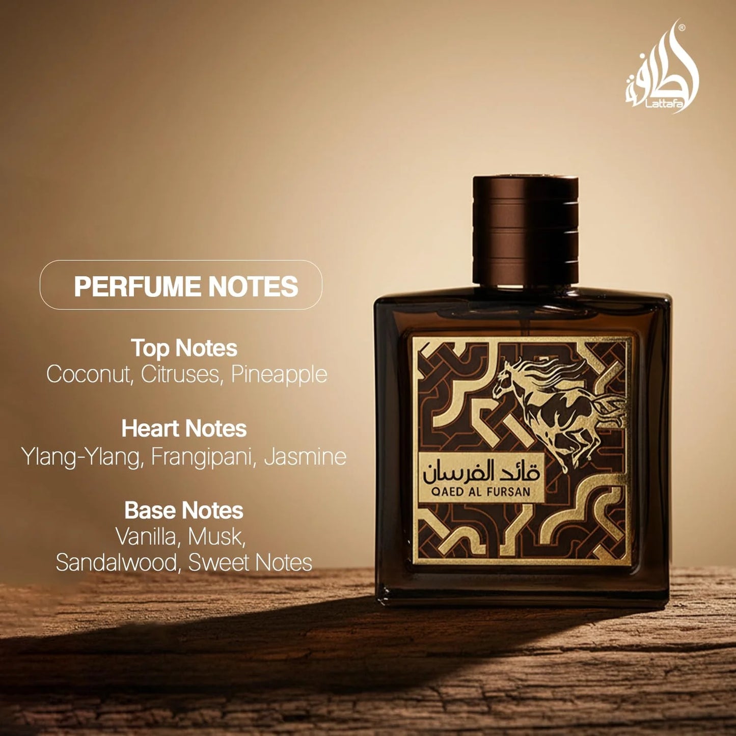Lattafa Qaed Al Fursan Untamed - Sweet, Warm & Spicy, Amber, Aromatic - Eau De Parfum Long-Lasting Fragrance for Unisex, 3.04 Ounce / 90ml