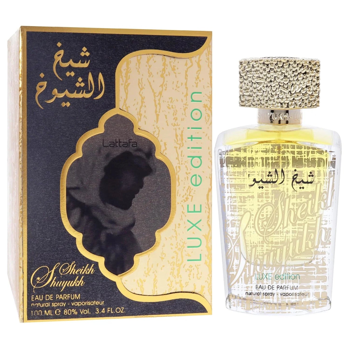 Lattafa Sheikh Al Shuyukh Luxe Edition – Spicy, Sweet, Woody, Amber – Eau de Parfum Spray Long-Lasting Fragrance for Unisex, 3.4 Ounce / 100 ml