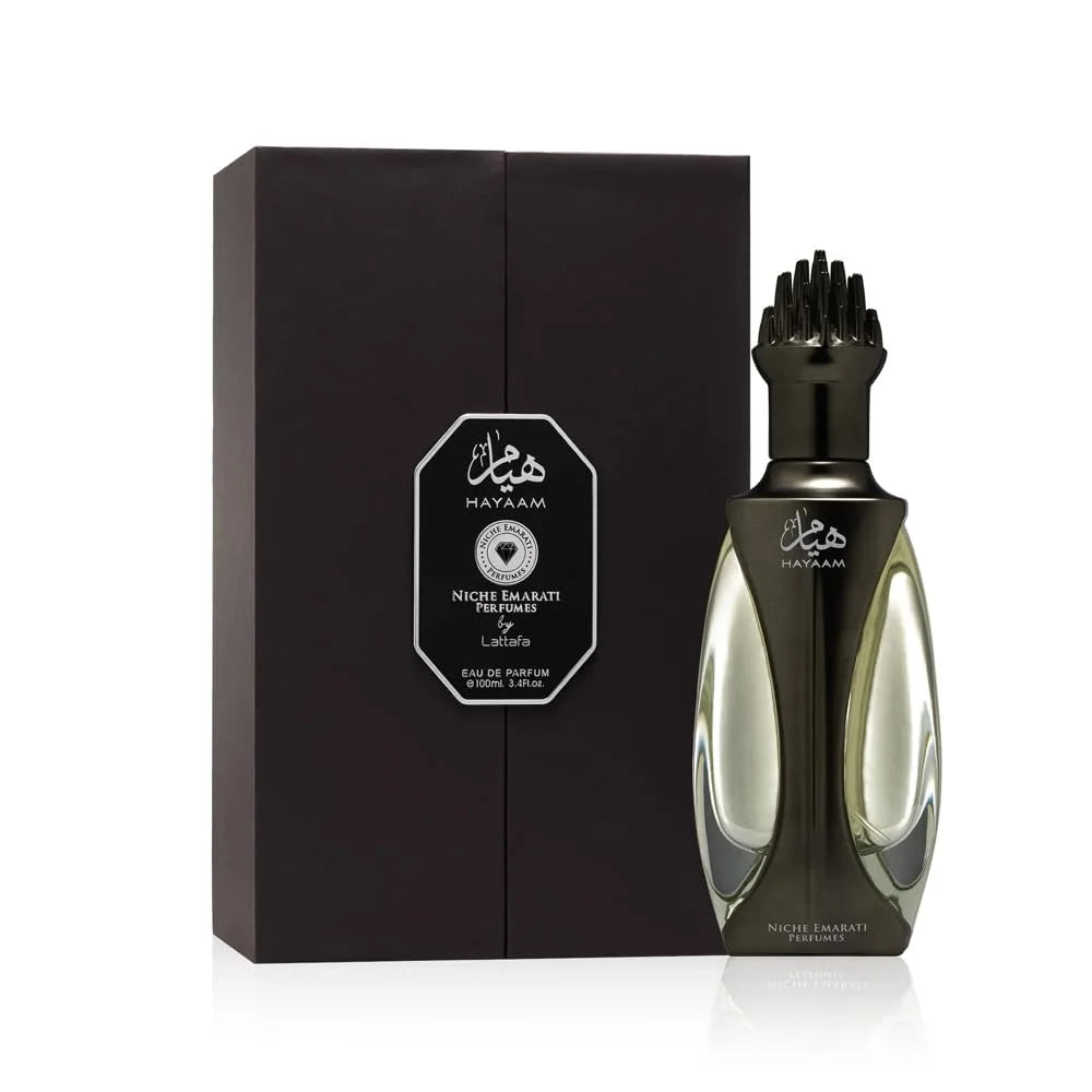 Lattafa Niche Emarati Hayaam – Marine, Citrus, Floral, Woody – Eau de Parfum Long-Lasting Fragrance for Everyone, 3.4 Ounce / 100 ml