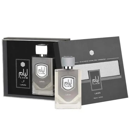 Lattafa Liam Grey for Unisex Eau de Parfum Spray, 3.4 Ounce / 100 ml