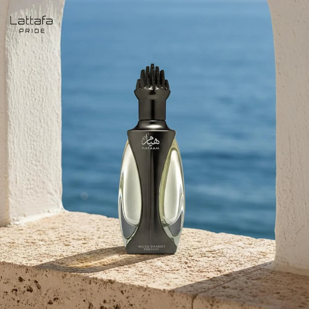Lattafa Niche Emarati Hayaam – Marine, Citrus, Floral, Woody – Eau de Parfum Long-Lasting Fragrance for Everyone, 3.4 Ounce / 100 ml