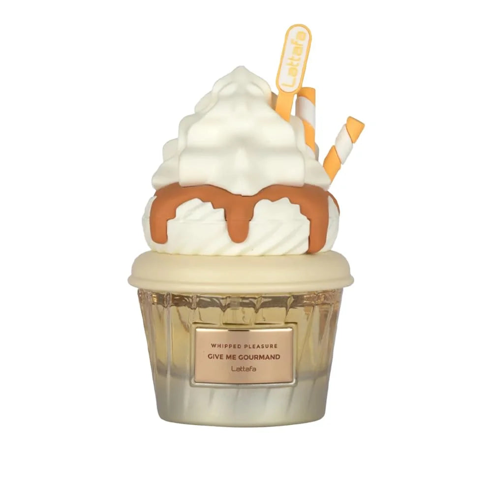 Lattafa Whipped Pleasure Eau de Parfum, Give Me Gourmand Collection, Spray Form, 75ml, Whipped Cream, Caramel & Vanilla Scent, Long-lasting