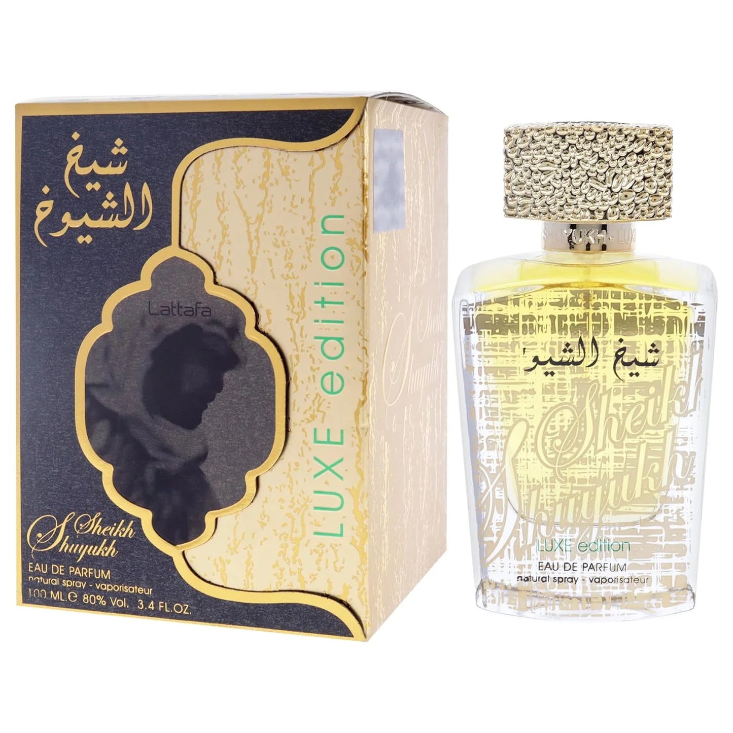 Lattafa Sheikh Al Shuyukh Luxe Edition – Spicy, Sweet, Woody, Amber – Eau de Parfum Spray Long-Lasting Fragrance for Unisex, 3.4 Ounce / 100 ml