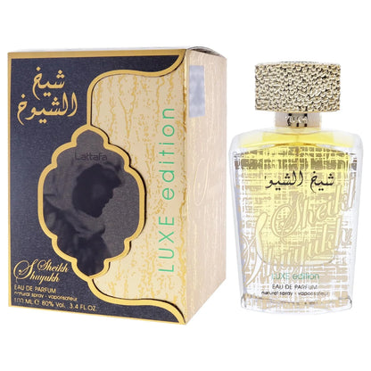 Lattafa Sheikh Al Shuyukh Luxe Edition – Spicy, Sweet, Woody, Amber – Eau de Parfum Spray Long-Lasting Fragrance for Unisex, 3.4 Ounce / 100 ml