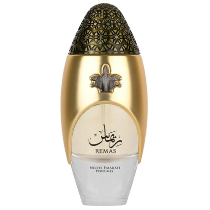 Lattafa Niche Emarati Remas – Fruity, Floral, Woody, Amber – Eau de Parfum for Everyone, 3.4 Ounce / 100 ml