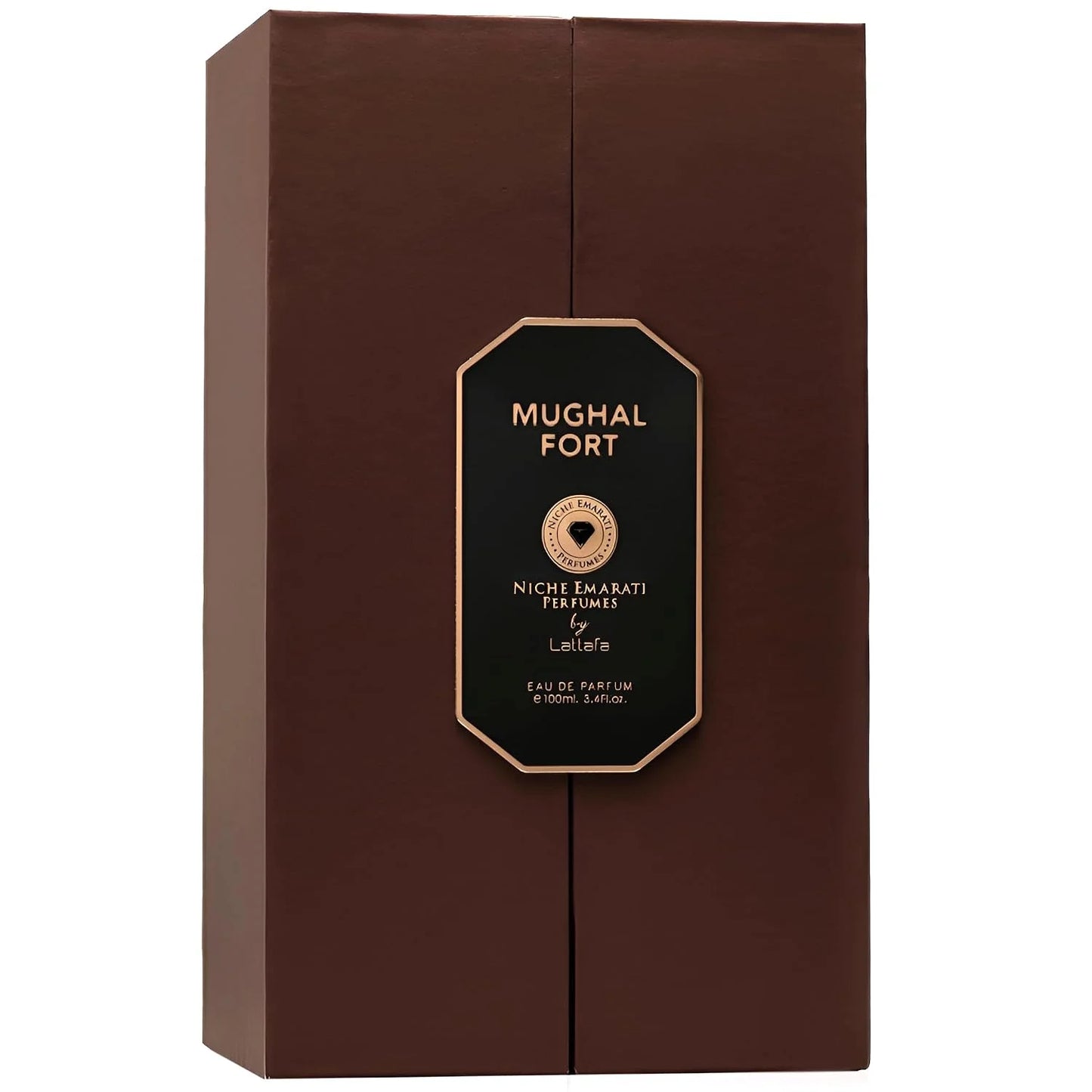Lattafa Niche Emarati Mughal Fort – Spicy, Woody, Gourmand, Amber – Eau de Parfum for Everyone, 3.4 Ounce / 100 ml