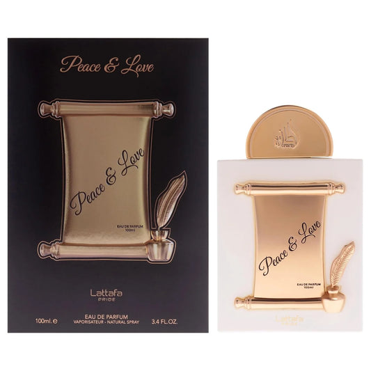 Lattafa Pride Peace & Love for Unisex Eau de Parfum Spray, 3.4 Ounce / 100 ml