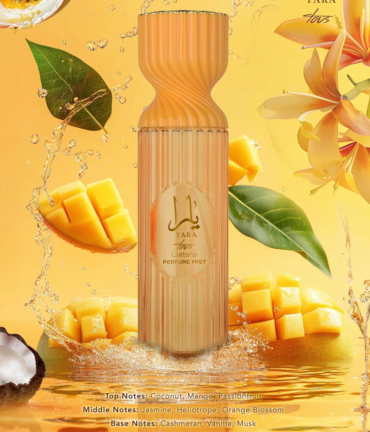Lattafa Body Mist Yara Eau De Parfum | Coconut, Mango, passionfruit | Long-Lasting Perfume Fragrance