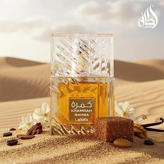 Lattafa Khamrah Qahwa - Vanilla, Warm Spicy, Cinnamon, Sweet - Eau de Parfum Long-Lasting Fragrance for Unisex, 3.40 Ounce / 100 ml