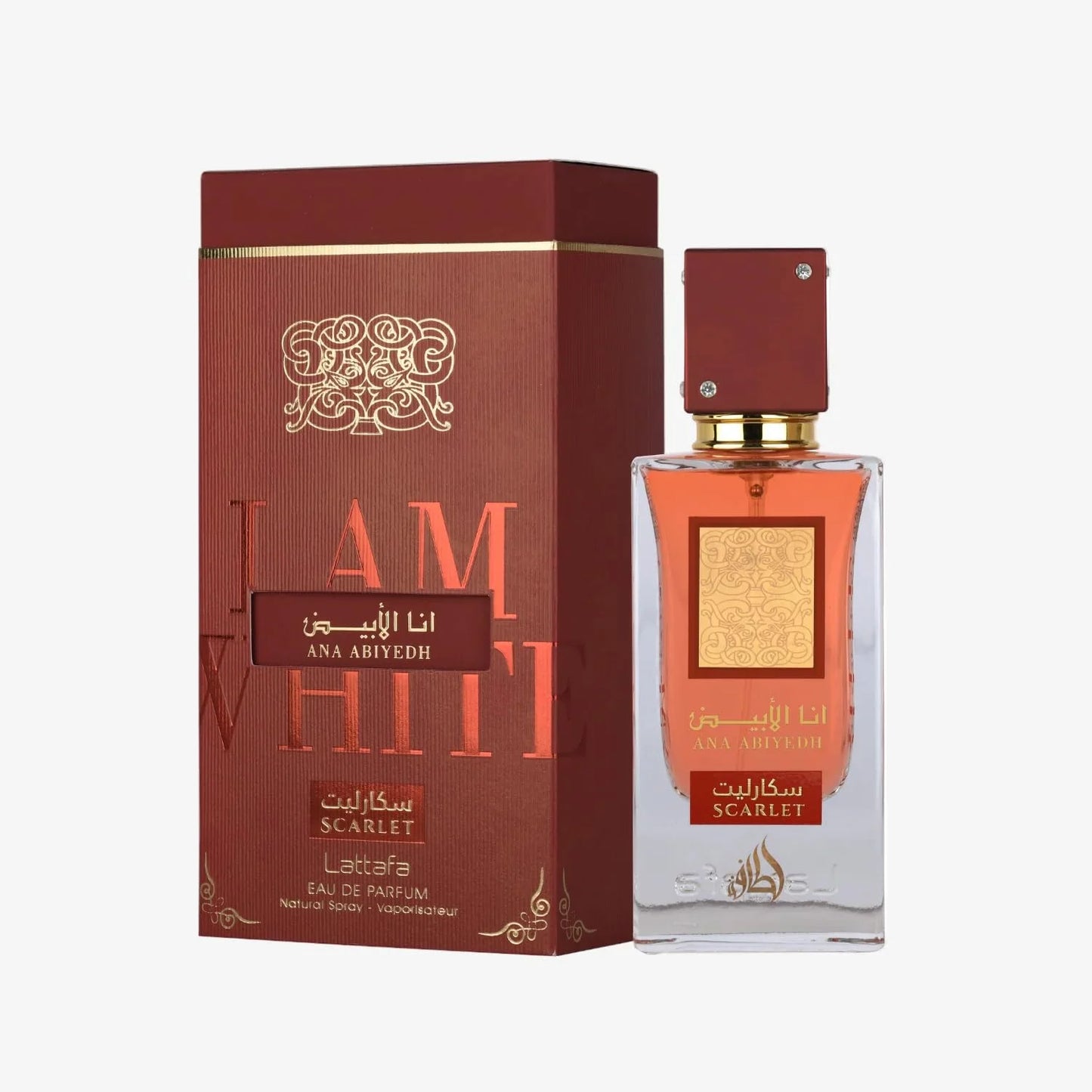 Lattafa Ana Abiyedh Scarlet – Fruity, Floral, Spicy, Sweet – Eau de Parfum Spray Long-Lasting Fragrance for Unisex, 2.0 Ounce / 60 ml