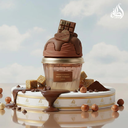 Lattafa Choco Overdose Eau de Parfum, Gourmand Collection, Dark Chocolate Fudge and Caramel Fragrance, 75ml Spray, Sweet and Elegant Give Me Gourmand Collection