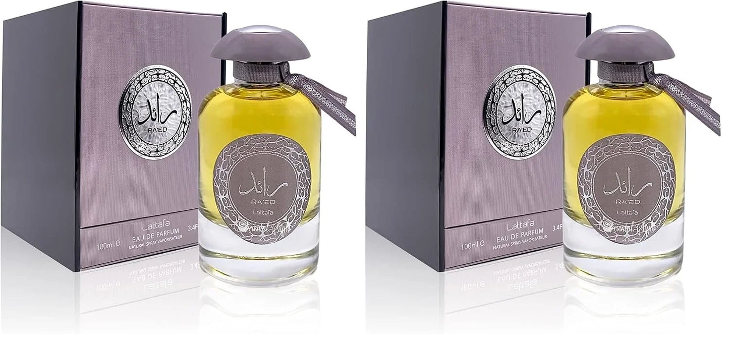 Lattafa Ra'ed Silver for Unisex Eau de Parfum Spray, 3.4 Ounce (Pack of 2)