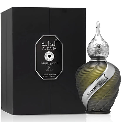 Lattafa Niche Emarati Al Dana – Citrus, Spicy, Floral, Smoky – Eau de Parfum Long-Lasting Fragrance for Everyone, 3.4 Ounce / 100 ml