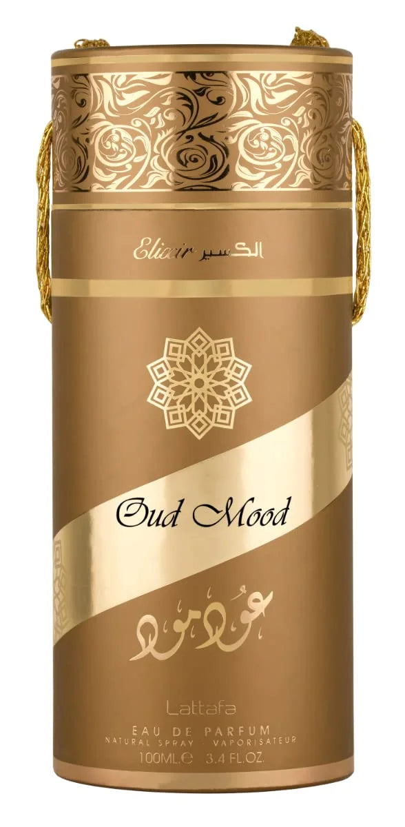 Lattafa Oud Mood Elixir for Unisex Eau de Parfum Spray, 3.4 Ounce / 100 ml