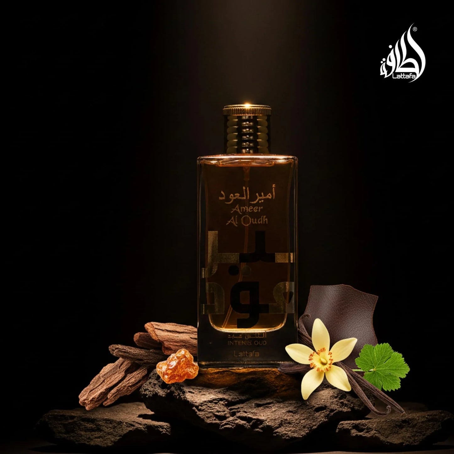 Lattafa Ameer Al Oud Intense Oud for Unisex Eau de Parfum Spray, 3.4 Ounce