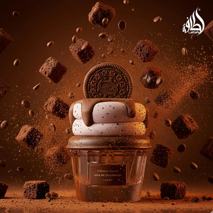 Lattafa Cookie Crave Eau de Parfum, Give me Gourmand Collection, 75ml Spray, Sweet Vanilla Cookie Scent, Cocoa Butter and Sugar Notes