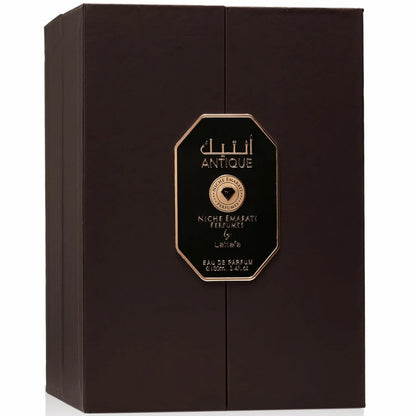 Lattafa Niche Emarati Antique – Gourmand, Woody, Floral, Spicy – Eau de Parfum for Everyone, 3.4 Ounce / 100 ml
